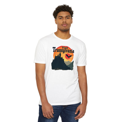 Visit Transylvania T-Shirt — Vintage Vampire Castle Halloween Tee