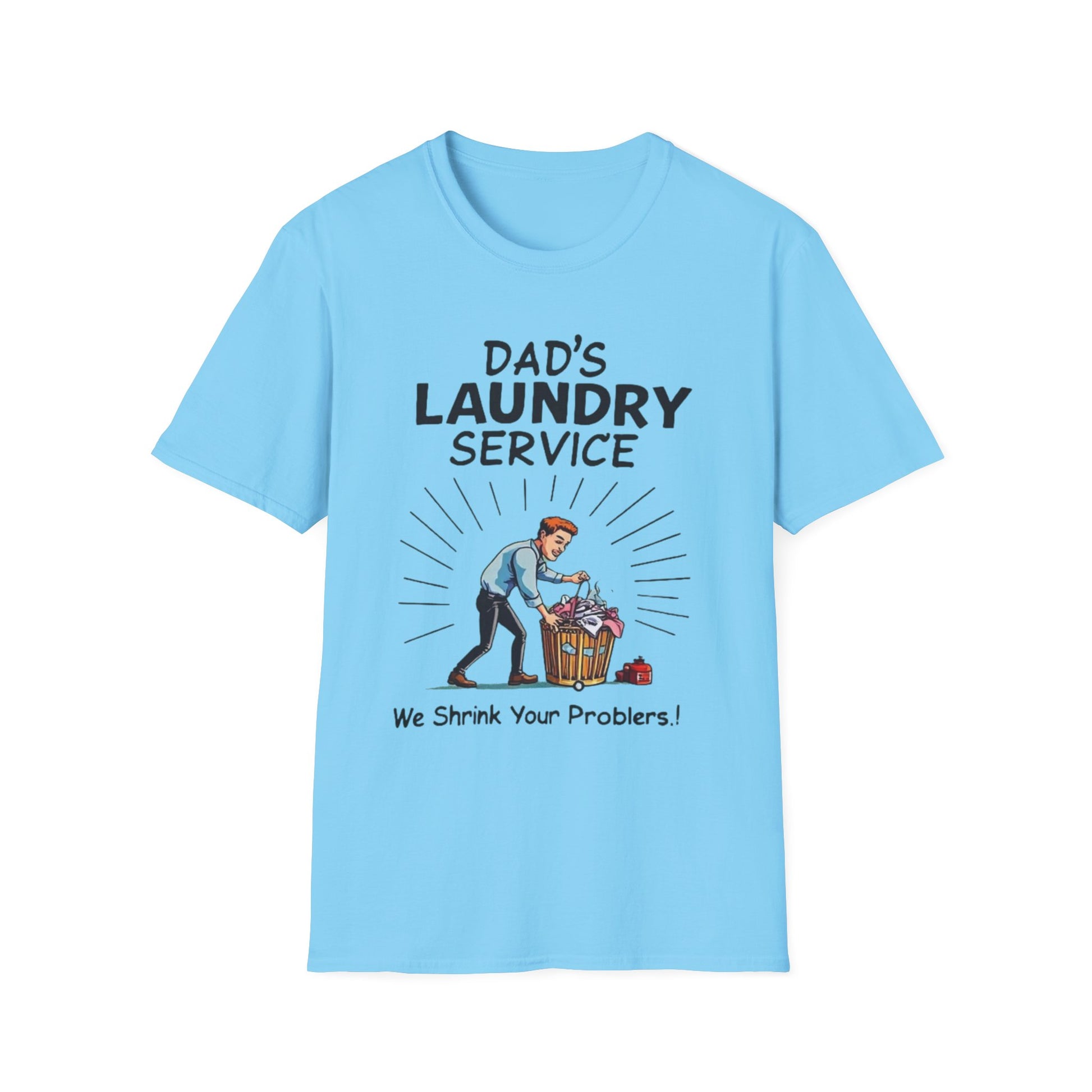 Dad's Laundry Service T-Shirt, Funny Gift for Dads, Unisex Humor Tee, Laundry Day Shirt, Father's Day Gift, Everyday Wear - Psychonaut Swag