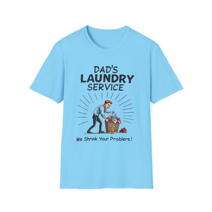 Dad's Laundry Service T-Shirt, Funny Gift for Dads, Unisex Humor Tee, Laundry Day Shirt, Father's Day Gift, Everyday Wear - Psychonaut Swag