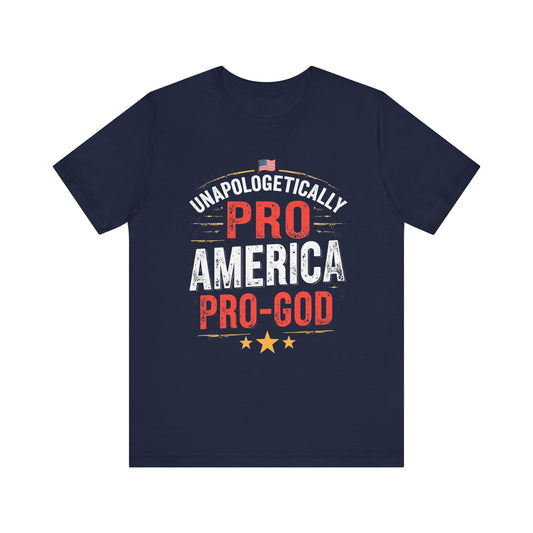 Pro-America Pro-God Tee - Patriotic Jersey T-Shirt - Psychonaut Swag