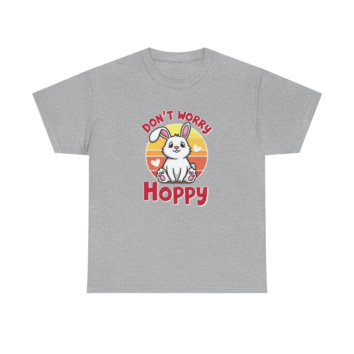 Don’t Worry Hoppy Bunny T-Shirt — Cute Easter Rabbit Graphic Tee