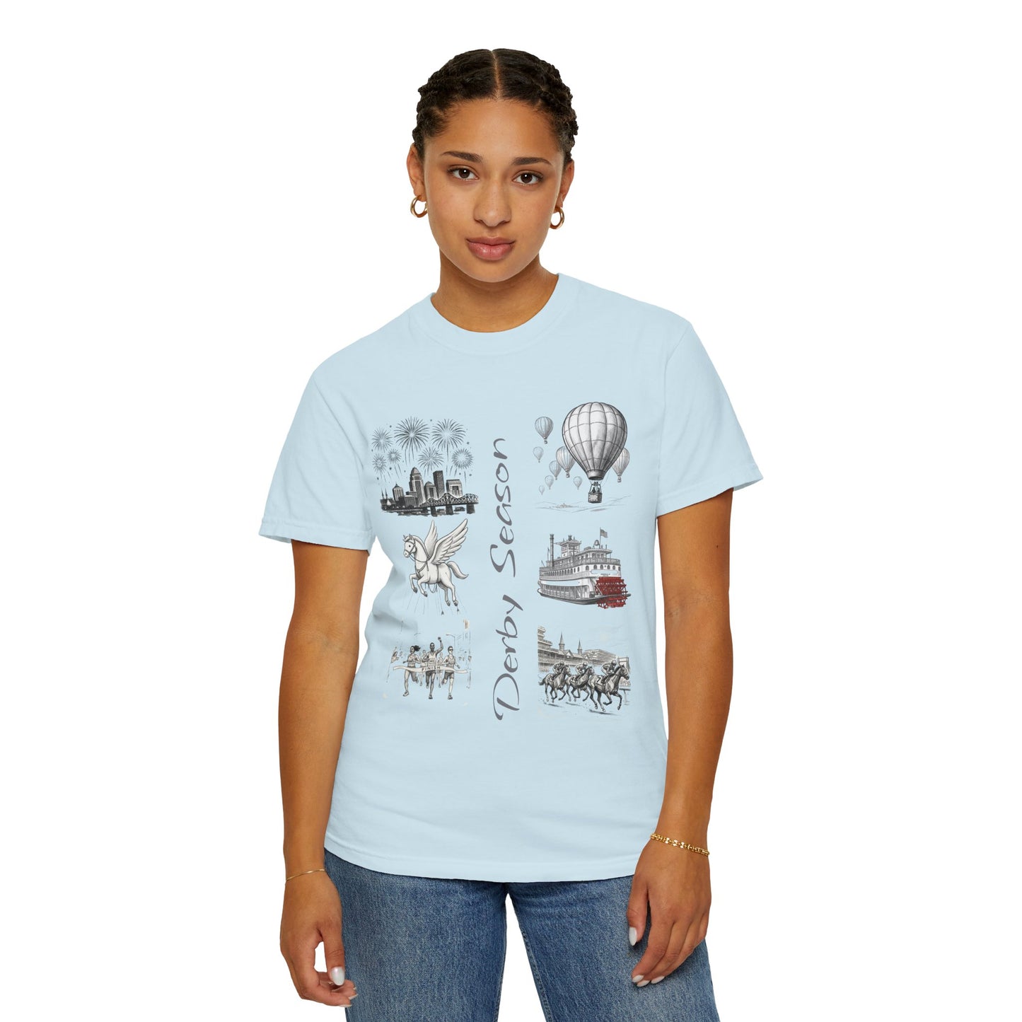 Derby Season T-Shirt — Horse Racing & Balloon Glow Festival Tee