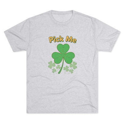 Pick Me Shamrock Tee — St. Patrick’s Day Clover Graphic T‑Shirt