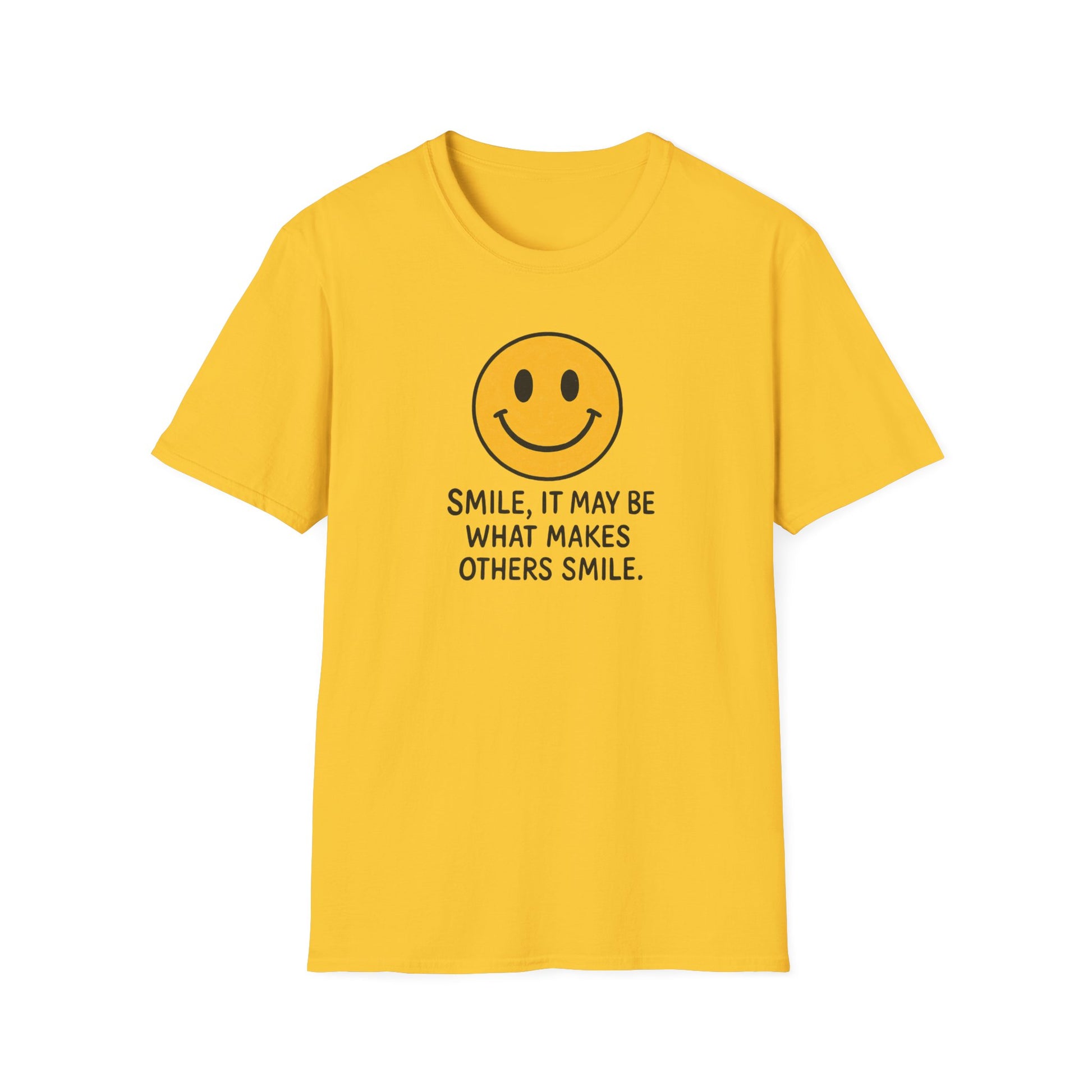 Smile Encouragement T-Shirt, Positive Vibes Tee, Unisex Graphic Shirt, Gift for Friends, Casual Wear, Everyday Comfort - Psychonaut Swag