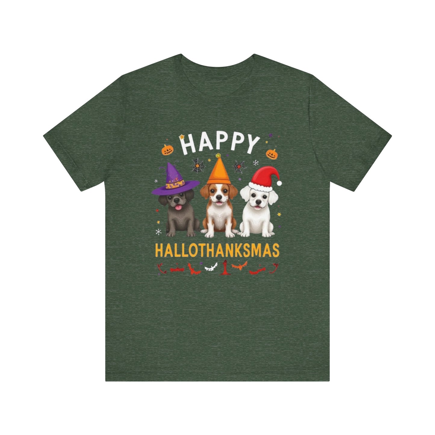 Holiday Trifecta tee, Funny Halloween T-Shirt for Parties, Unisex Short Sleeve Tee, Spooky Holiday Apparel, Gift for Halloween Lovers