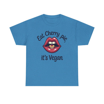 Vegan Cherry Pie Graphic Tee for Food Lovers - Psychonaut Swag
