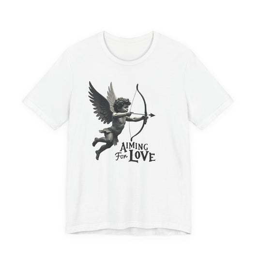 Cupid Graphic Tee — "Aiming for Love" Vintage Valentine T‑Shirt