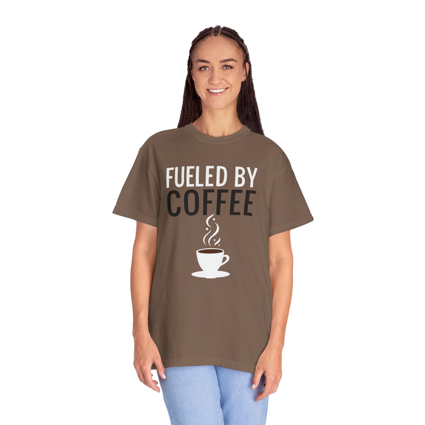 Fueled by Coffee Unisex Garment-Dyed T-Shirt - Psychonaut Swag