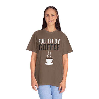 Fueled by Coffee Unisex Garment-Dyed T-Shirt - Psychonaut Swag