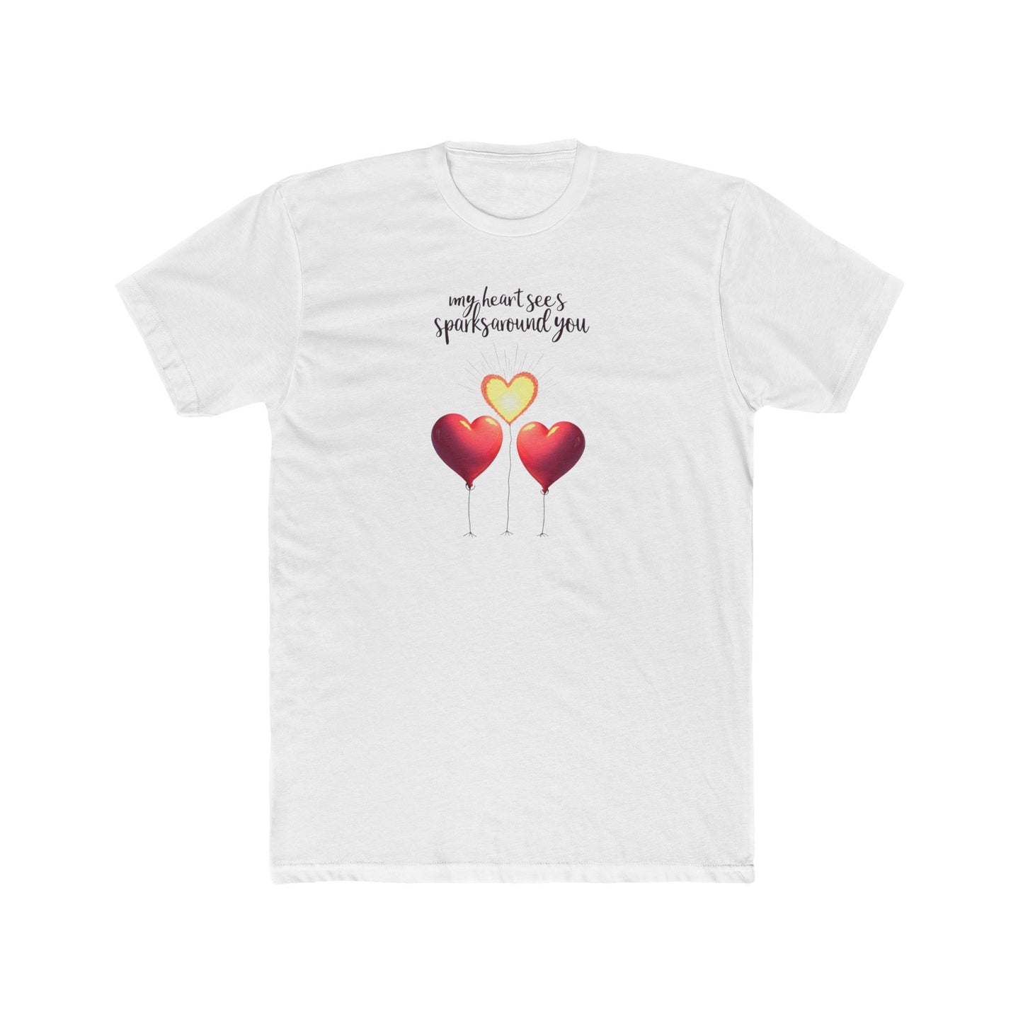 Valentine Heart Trio Tee — "My Heart Says I Picked Around You" Romantic Graphic T-Shirt