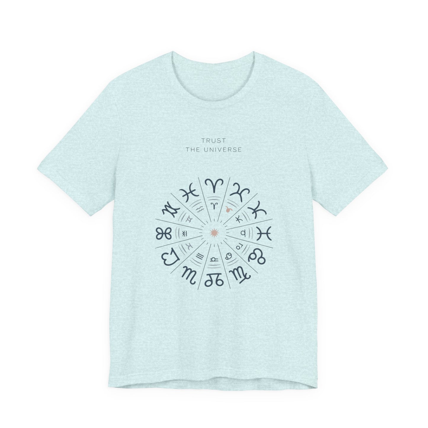 Zodiac Wheel T‑Shirt — Trust the Universe Astrology Tee