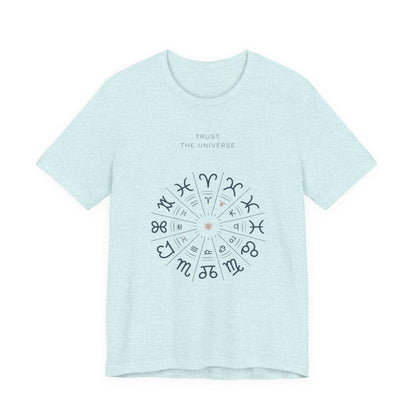 Zodiac Wheel T‑Shirt — Trust the Universe Astrology Tee