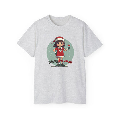 Nurse Christmas Tee — "Merry Nursemas!" Holiday Nurse T-Shirt