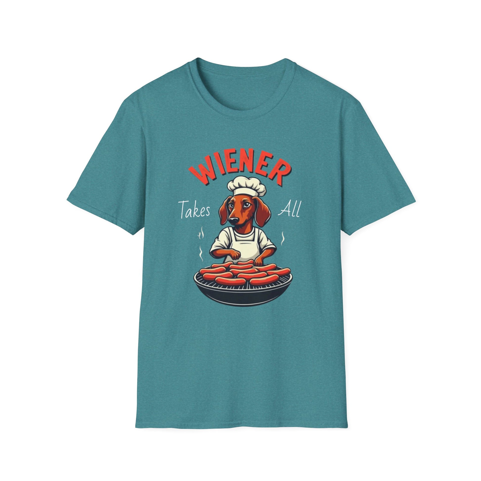 Wiener takes all, Dog Humor T-Shirt, Funny Pet Lover Gift, Cute Dog Tee, Unisex Funny Shirt, Dog Lover's Apparel - Psychonaut Swag