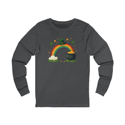 St. Patrick's Day Rainbow & Pot of Gold Long Sleeve Tee