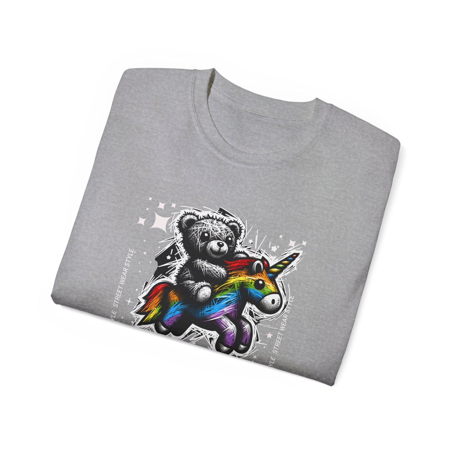 Bear Riding Unicorn, Unisex Ultra Cotton Tee