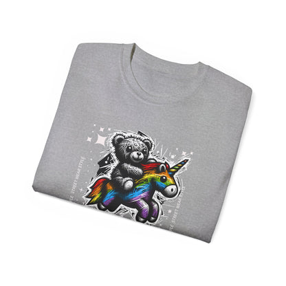 Bear Riding Unicorn, Unisex Ultra Cotton Tee