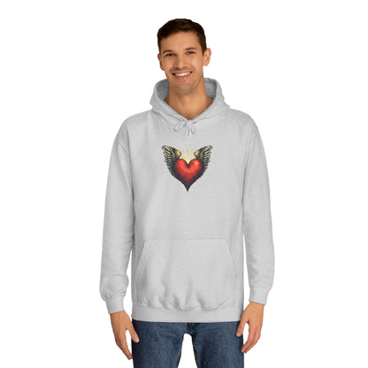 Free Heart, Unisex College Hoodie