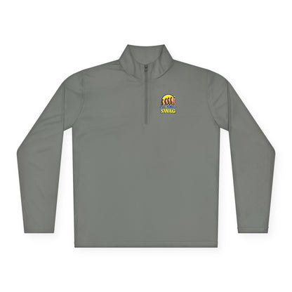 Small Biz Swag, Stylish Unisex Quarter-Zip Pullover - Trendy, Comfortable, Ideal for Outdoor Activities, Gifts, Travel, Everyday Wear