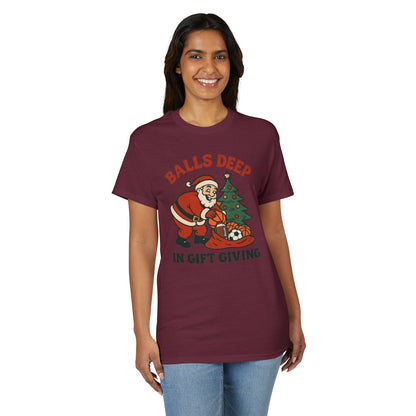 Santa Balls Deep, Unisex DryBlend® T-Shirt