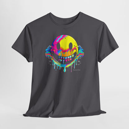 Drippy Smiley, Psychonaut Staple, Unisex Heavy Cotton Tee