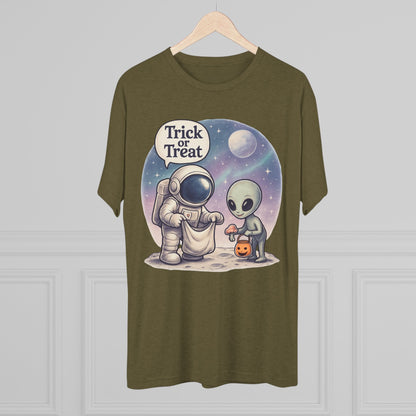 Space Trick or Treat Crew Tee, Halloween T-Shirt, Space Theme Shirt, Unisex Graphic Tee, Fun Costume Tee, Gift for Space Lovers