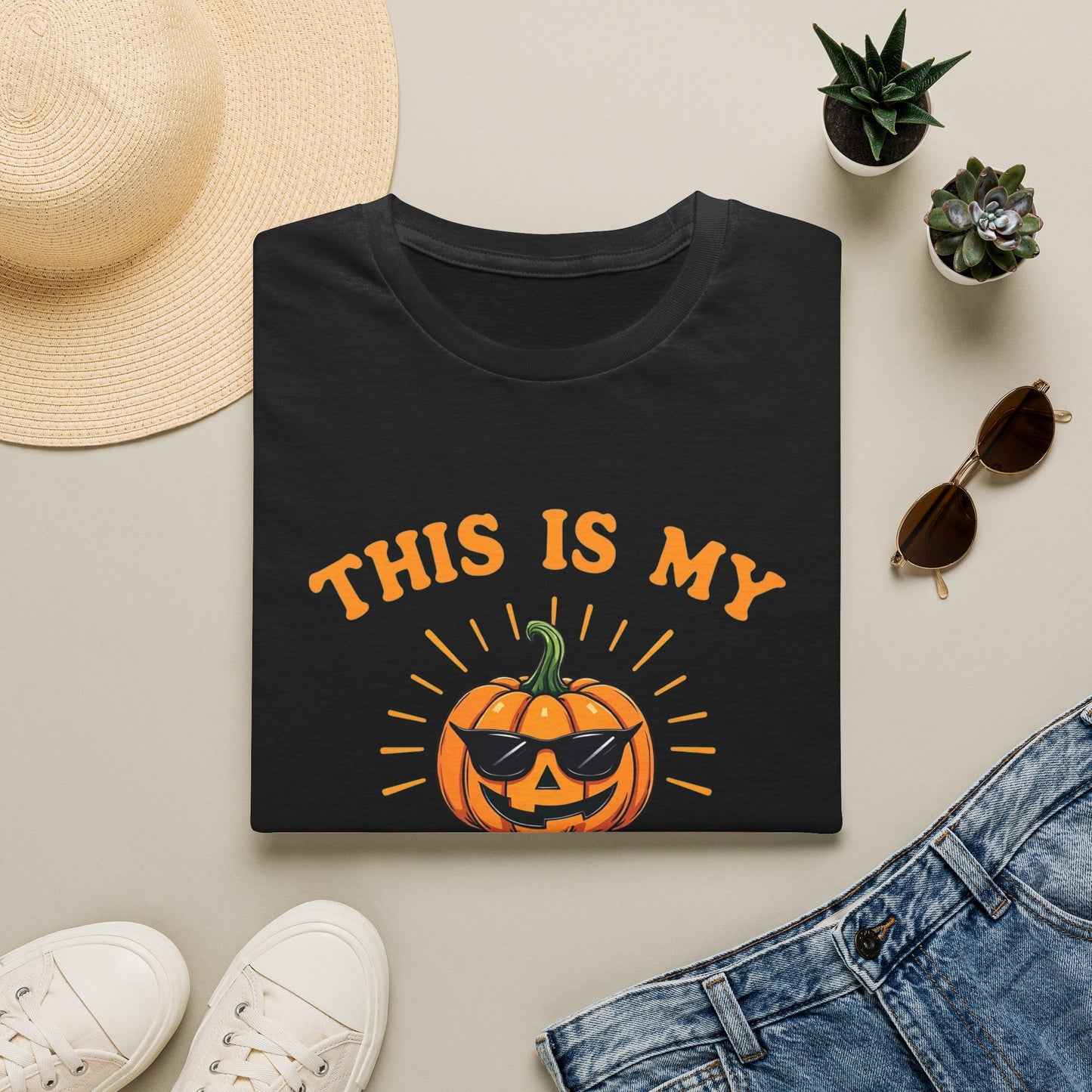 This Is My Costume T-Shirt — Funny Halloween Pumpkin Jack-O'-Lantern Tee