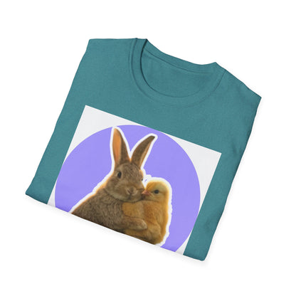 Easter Bunny and Chic, Unisex Softstyle T-Shirt - Psychonaut Swag