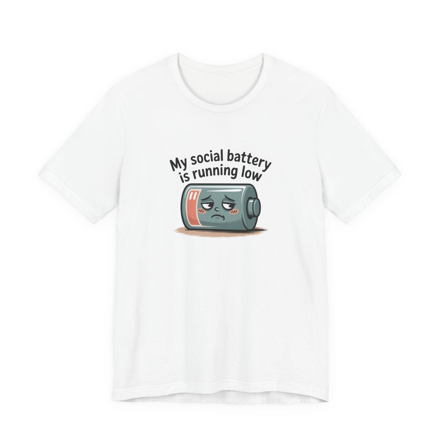 My Social Battery Is Running Low T-Shirt — Funny Introvert Graphic Tee