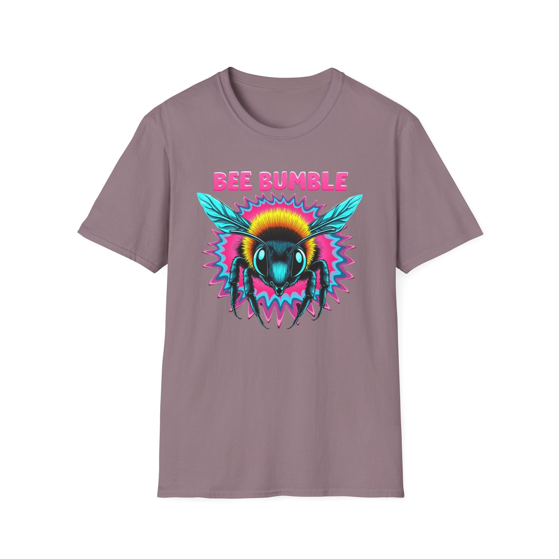 Bee Bumble T-Shirt, Retro Graphic Tee, Softstyle Unisex Shirt, Summer Fashion, Gift for Beekeepers, Eco-Friendly Tee - Psychonaut Swag
