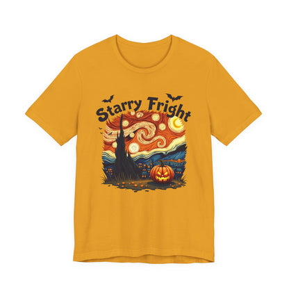 Starry Fright Halloween Tee, Unisex Ghost Graphic Shirt, Spooky Fall Fashion, Halloween Costume Tee, Pumpkin Art T-Shirt, Gift for [...]