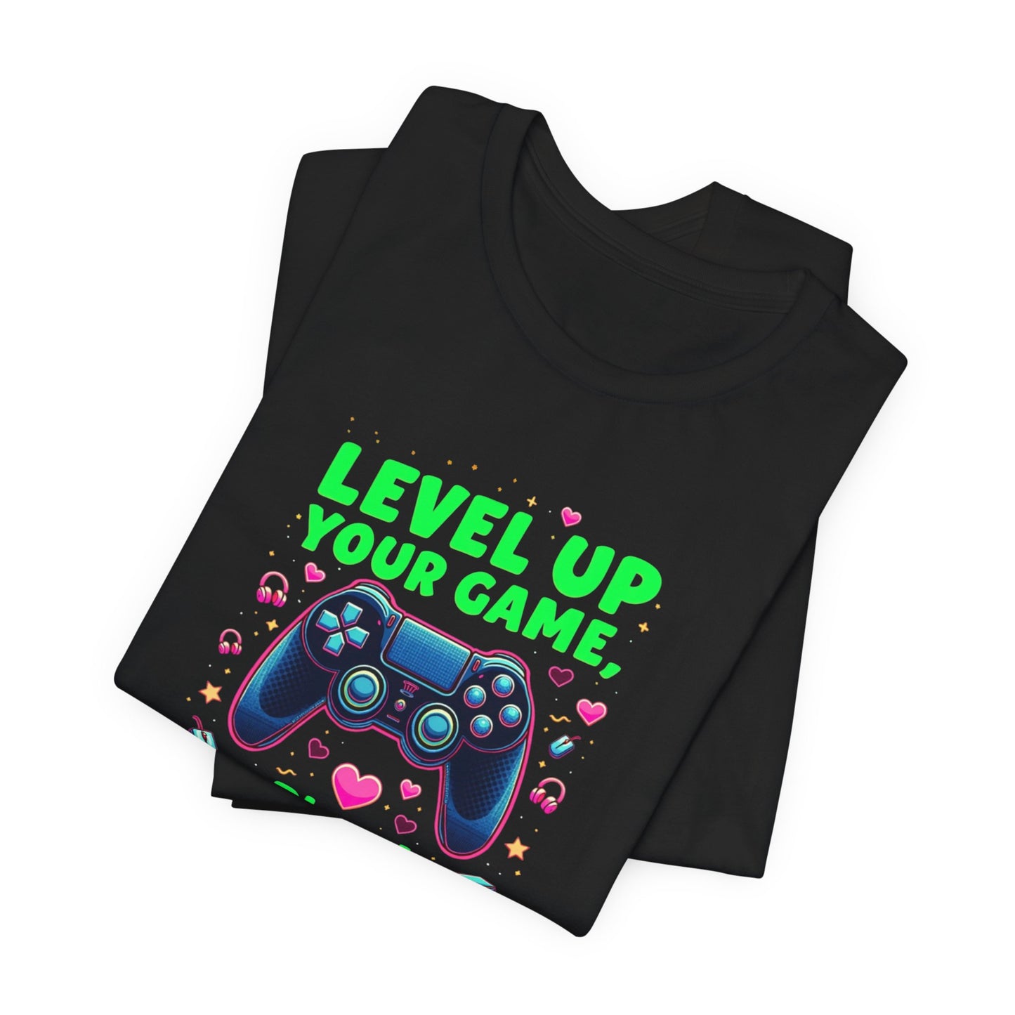 Level Up Your Game Gamer Tee — 'Level Up Your Game, Playa!' Video Game Controller Shirt