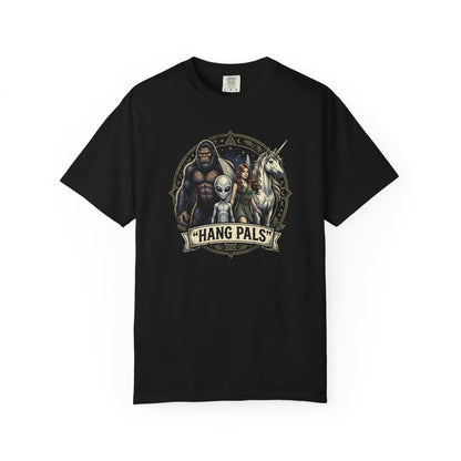 Hang Pals Graphic T-Shirt — Bigfoot, Alien & Unicorn Funny Crew Tee