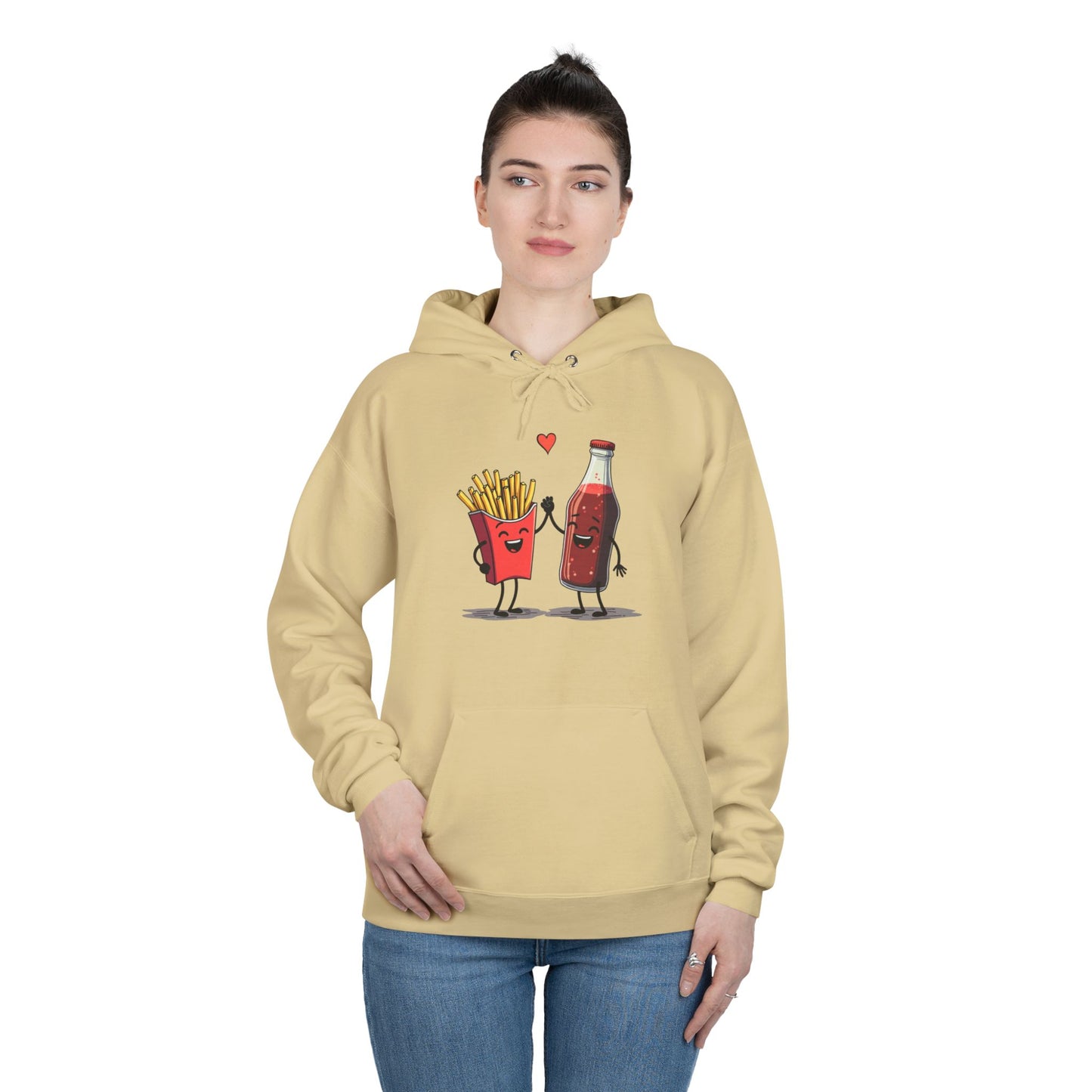 Fries and Soda Love, Unisex EcoSmart® Pullover Hoodie Sweatshirt
