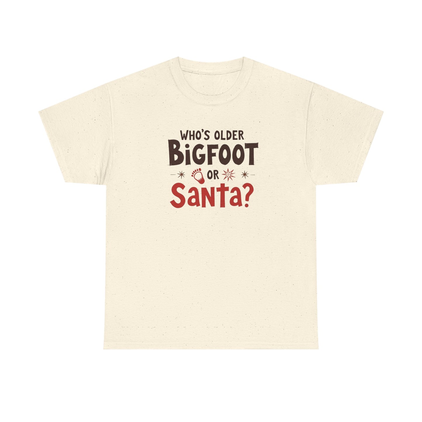 Bigfoot or Santa, Unisex Heavy Cotton Tee