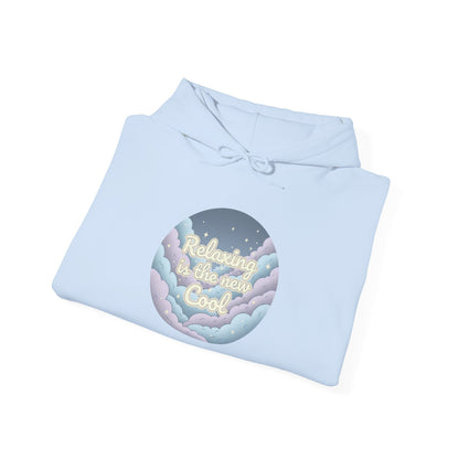 Relaxing Is Not Lazy pastel cloud graphic