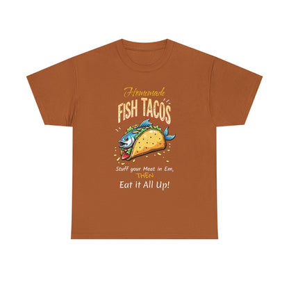 Fish Tacos Unisex Cotton Tee - Perfect for Food Lovers & Taco Tuesday - Psychonaut Swag