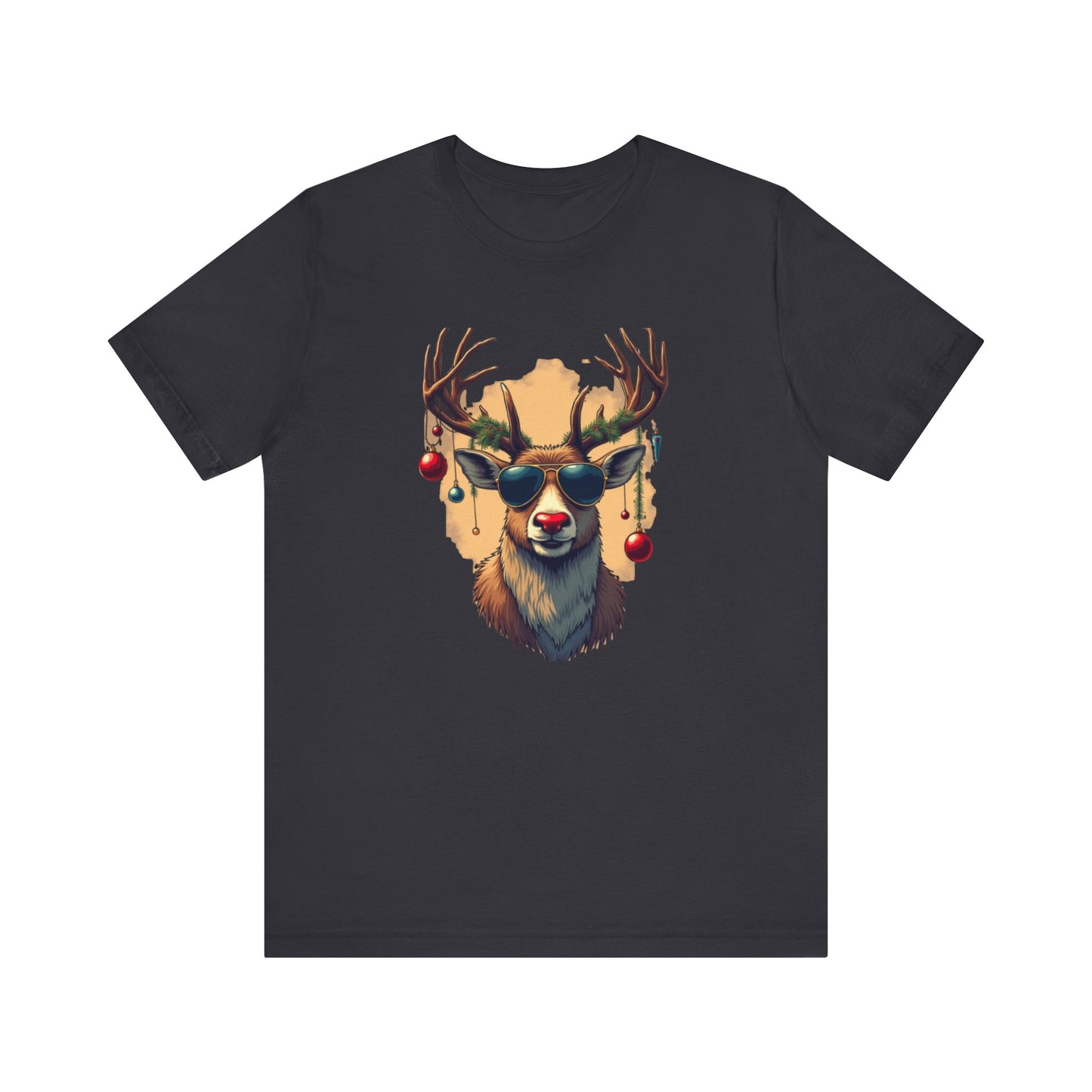 Rudolph the Party Animal, Unisex Jersey Short Sleeve Tee