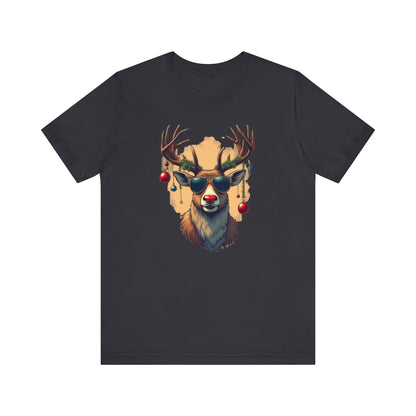Rudolph the Party Animal, Unisex Jersey Short Sleeve Tee