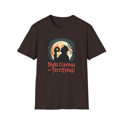 Night Cravings T-Shirt, Halloween Tee, Spooky Gift, Autumn Style, Horror Lovers Apparel, Graphic Shirt