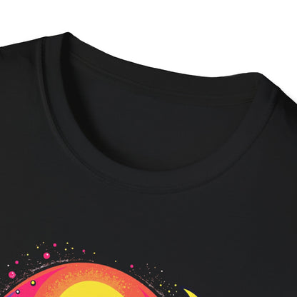 Cosmic Digital Dreams Unisex Softstyle T-Shirt - Vibrant Space-Inspired Design - Psychonaut Swag