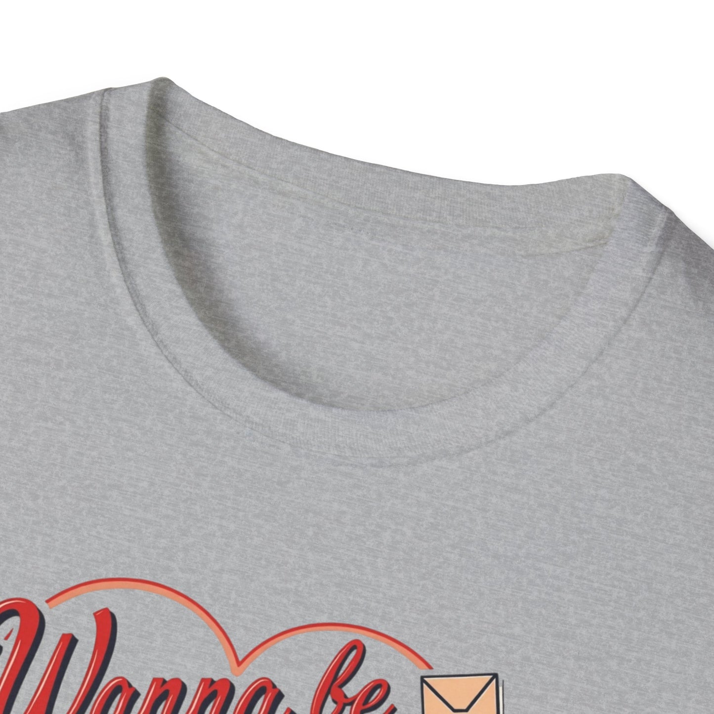 Valentine "Wanna Be My Valentine" T-Shirt - Cute Heart & Love Letter Tee