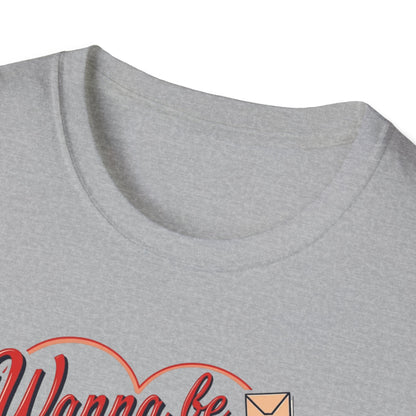 Valentine "Wanna Be My Valentine" T-Shirt - Cute Heart & Love Letter Tee