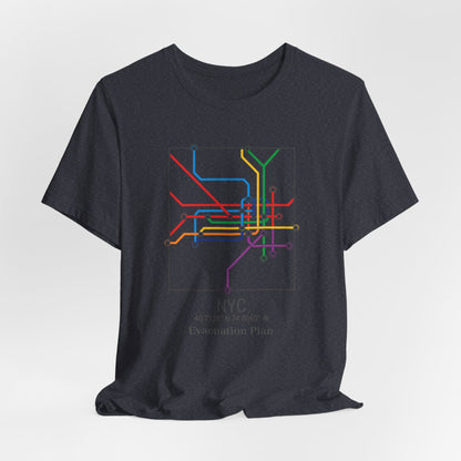 NYC Evacuation Plan, Unisex Jersey Short Sleeve Tee