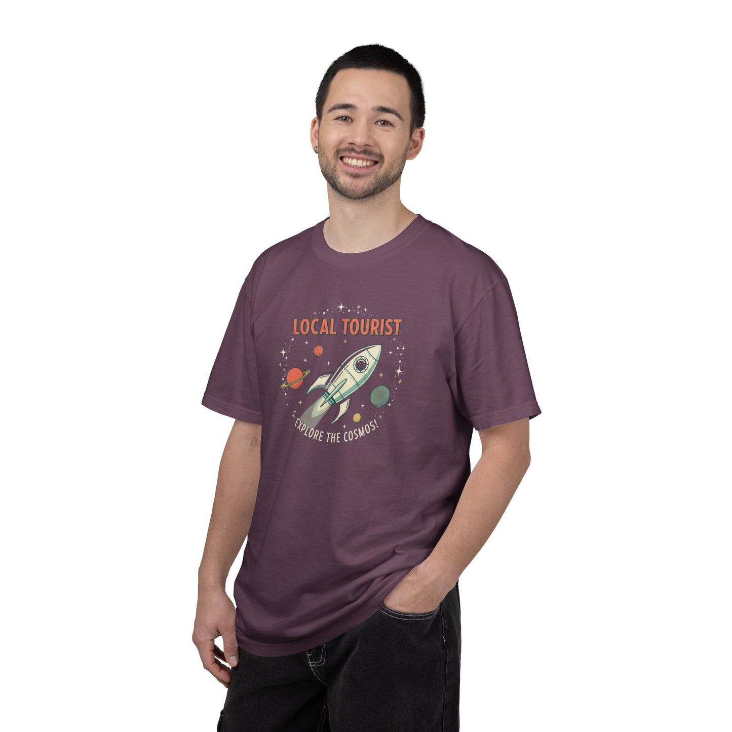 Local Tourist Rocket Tee — "Explore the Cosmos" Graphic T-Shirt