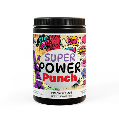 Pre-Workout Supplement — Super Power Punch (Fruit Punch, 204g)