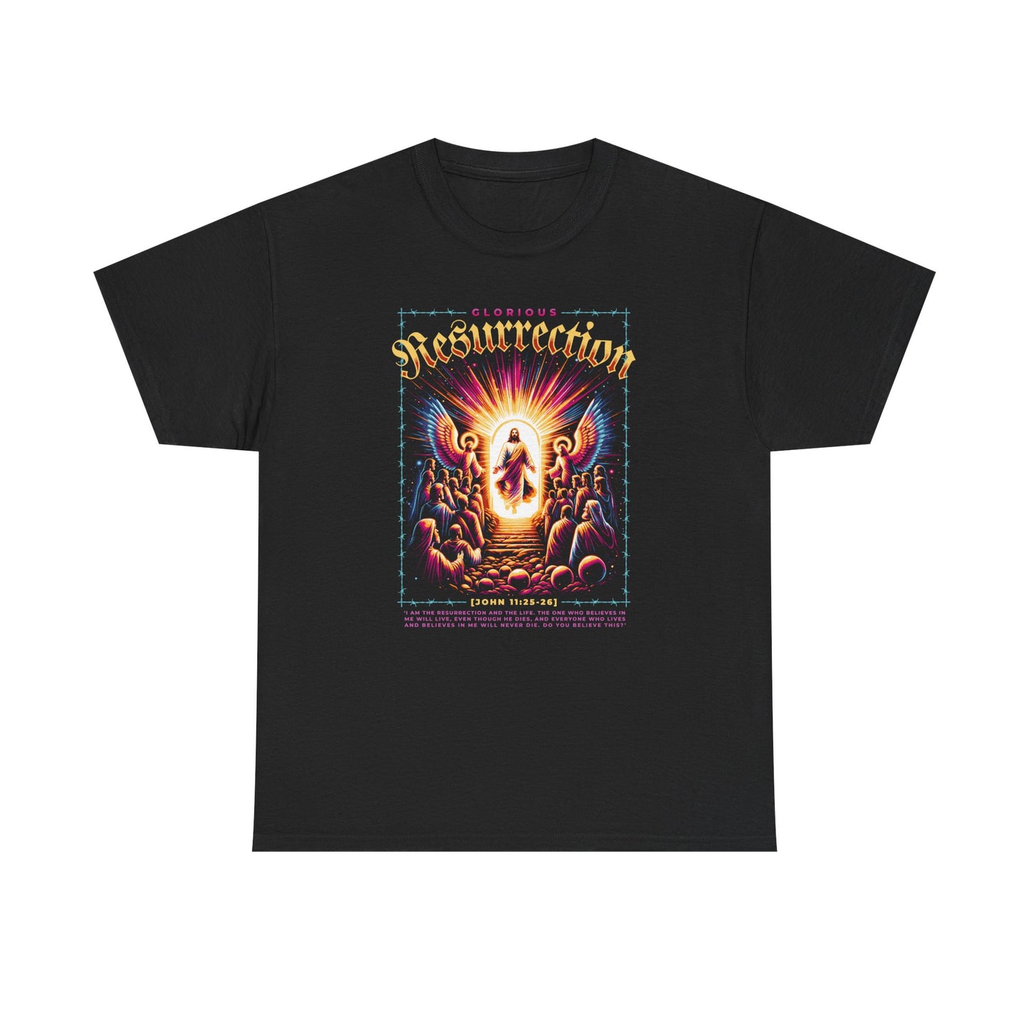 Resurrection Graphic Tee — Vintage Religious Revival T-Shirt