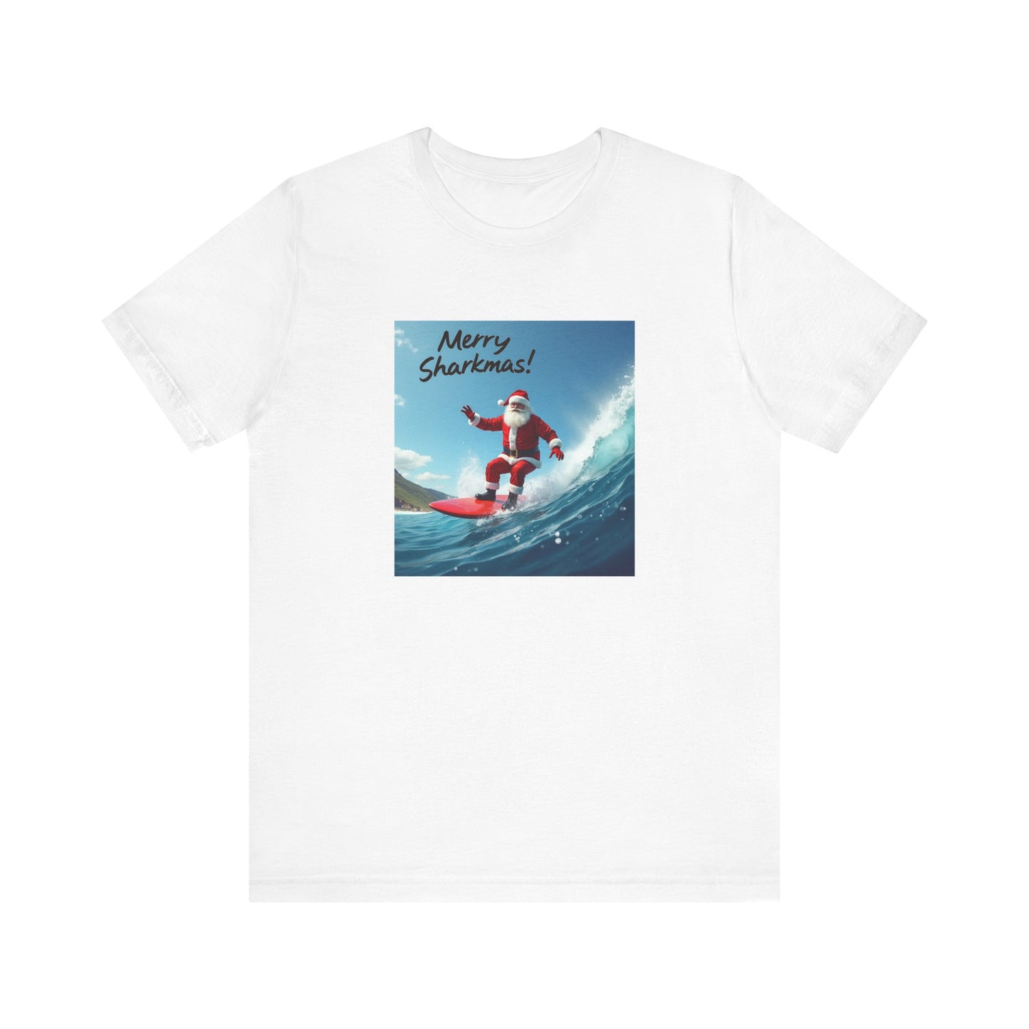 Merry Sharkmas Surfing Santa T-Shirt