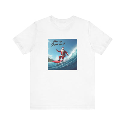 Merry Sharkmas Surfing Santa T-Shirt