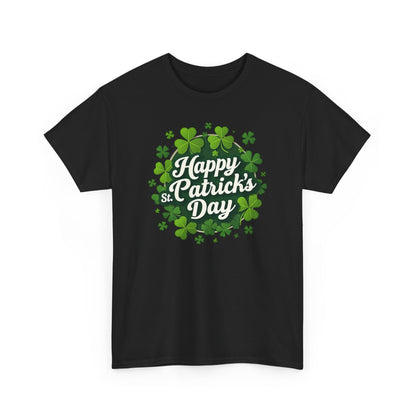 St. Patrick's Day Shamrock T-Shirt — "Happy St. Patrick's Day" Tee